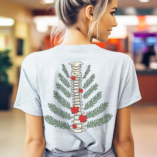 Christmas Tree Spine (Back Design) T-Shirt