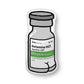 Ketamine HCI injection vial with label on a white background