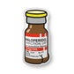 Illustration of a Haloperidol injection vial on a white background