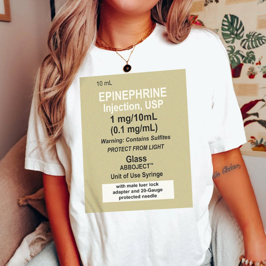 Epinephrine Label T-Shirt