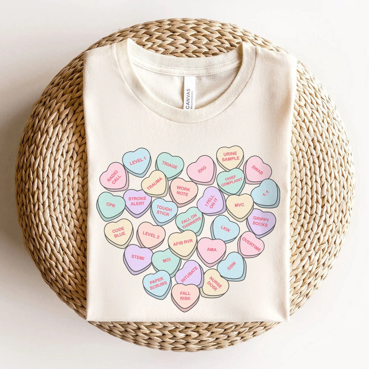 ER Nurse Candy Hearts T-Shirt