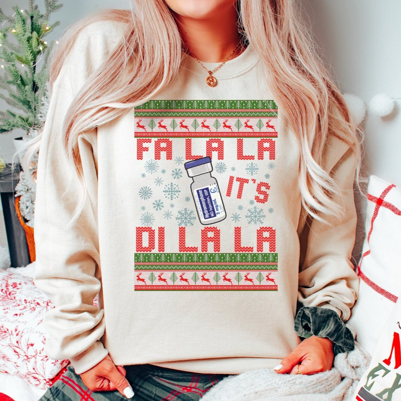 Fa-La-La It's Di-La-La Ugly Christmas Sweater