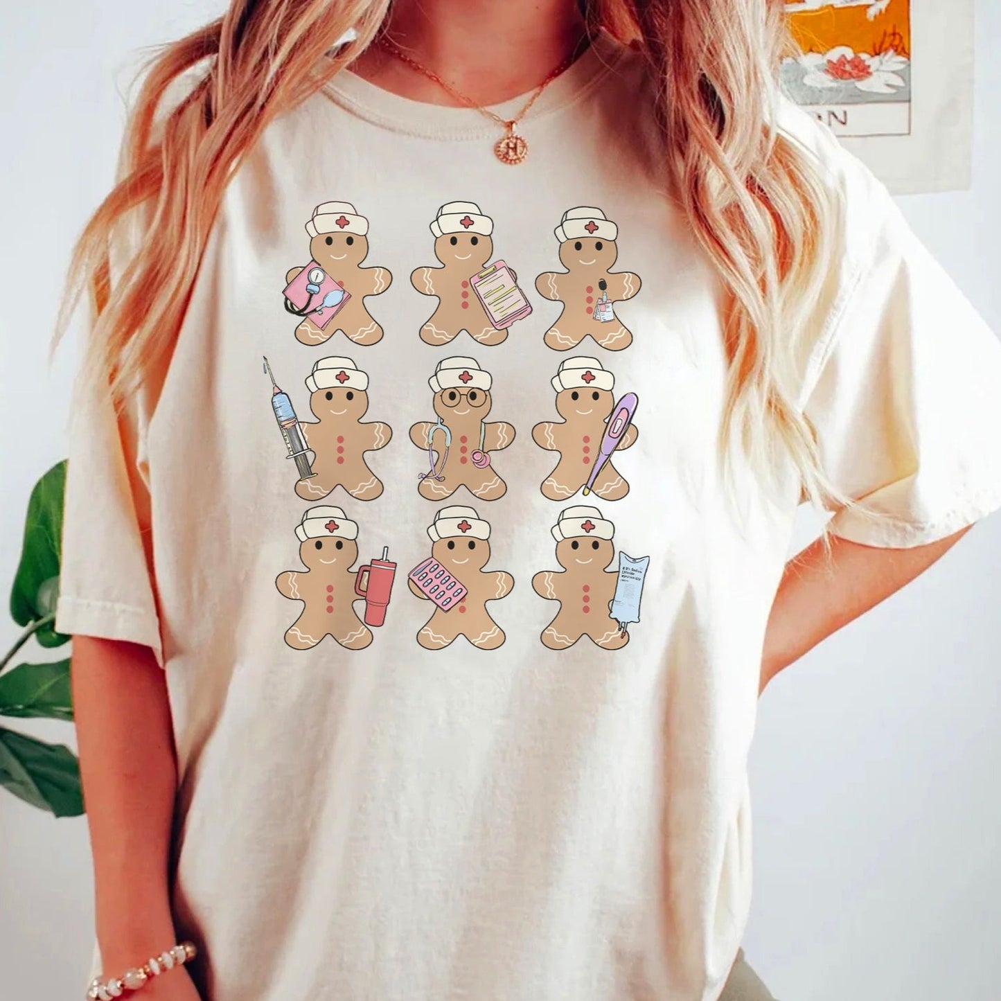 Gingerbread Nurses in a Row T-Shirt