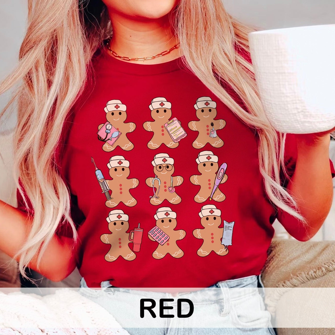 Gingerbread Nurses in a Row T-Shirt