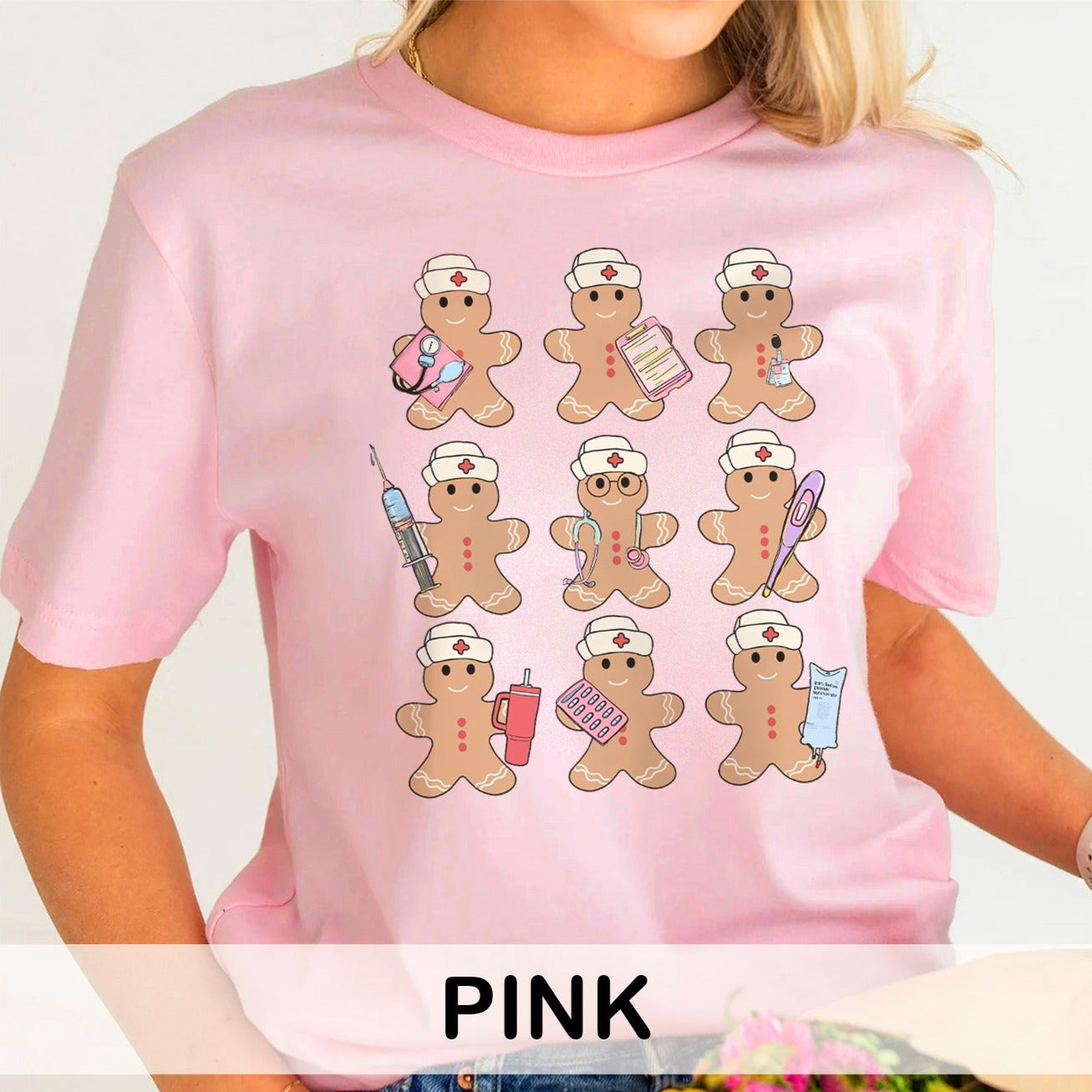 Gingerbread Nurses in a Row T-Shirt