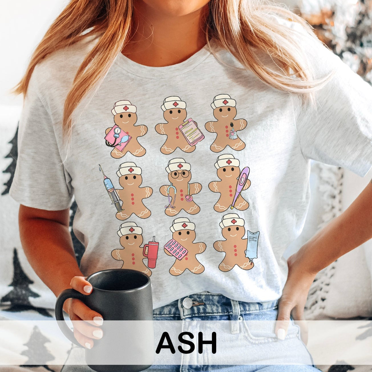 Gingerbread Nurses in a Row T-Shirt