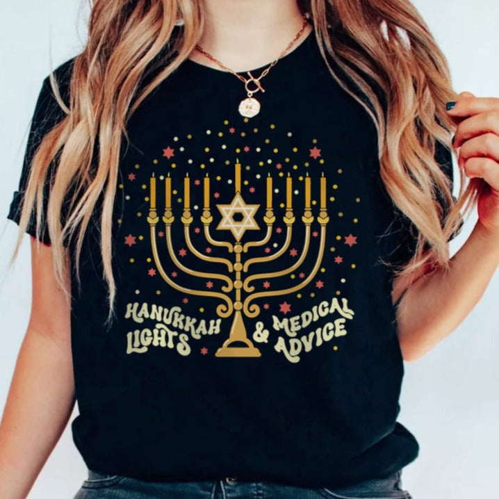 Hanukkah Lights & Medical Advice T-Shirt