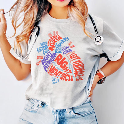 Labeled Heart Anatomy T-Shirt