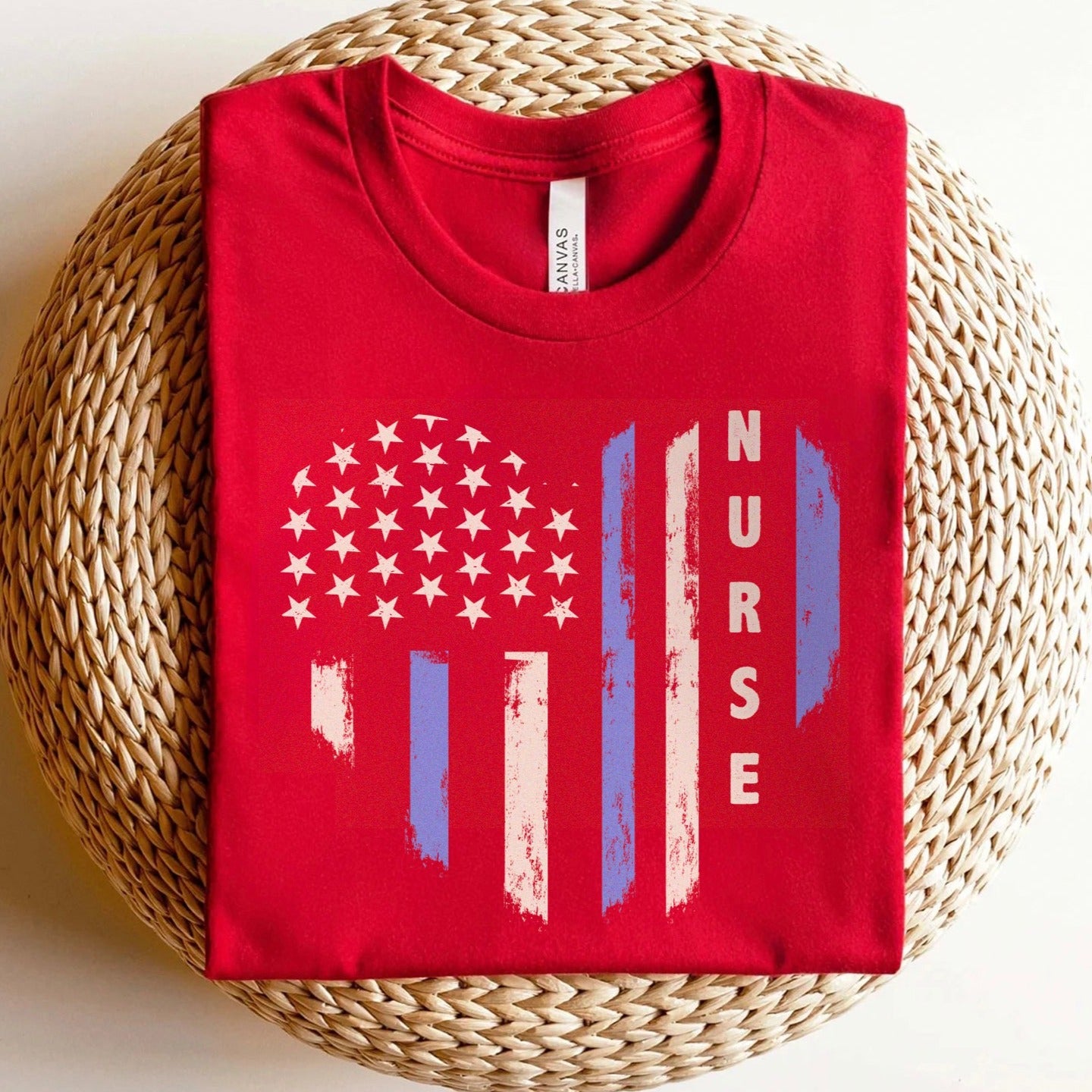 Heart USA Nurse Flag T-Shirt