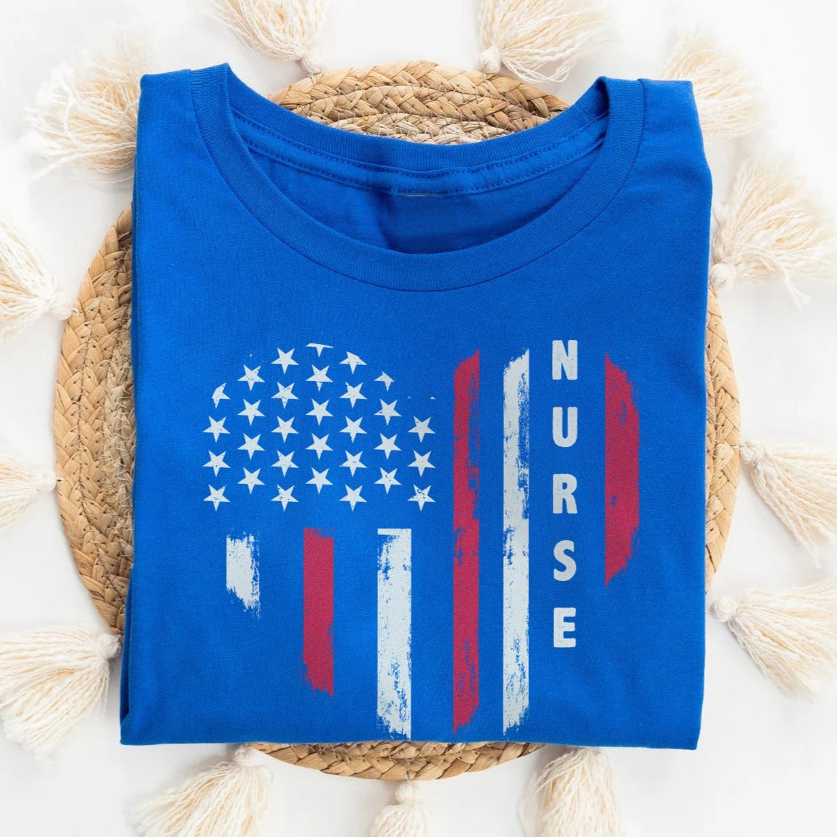 Heart USA Nurse Flag T-Shirt