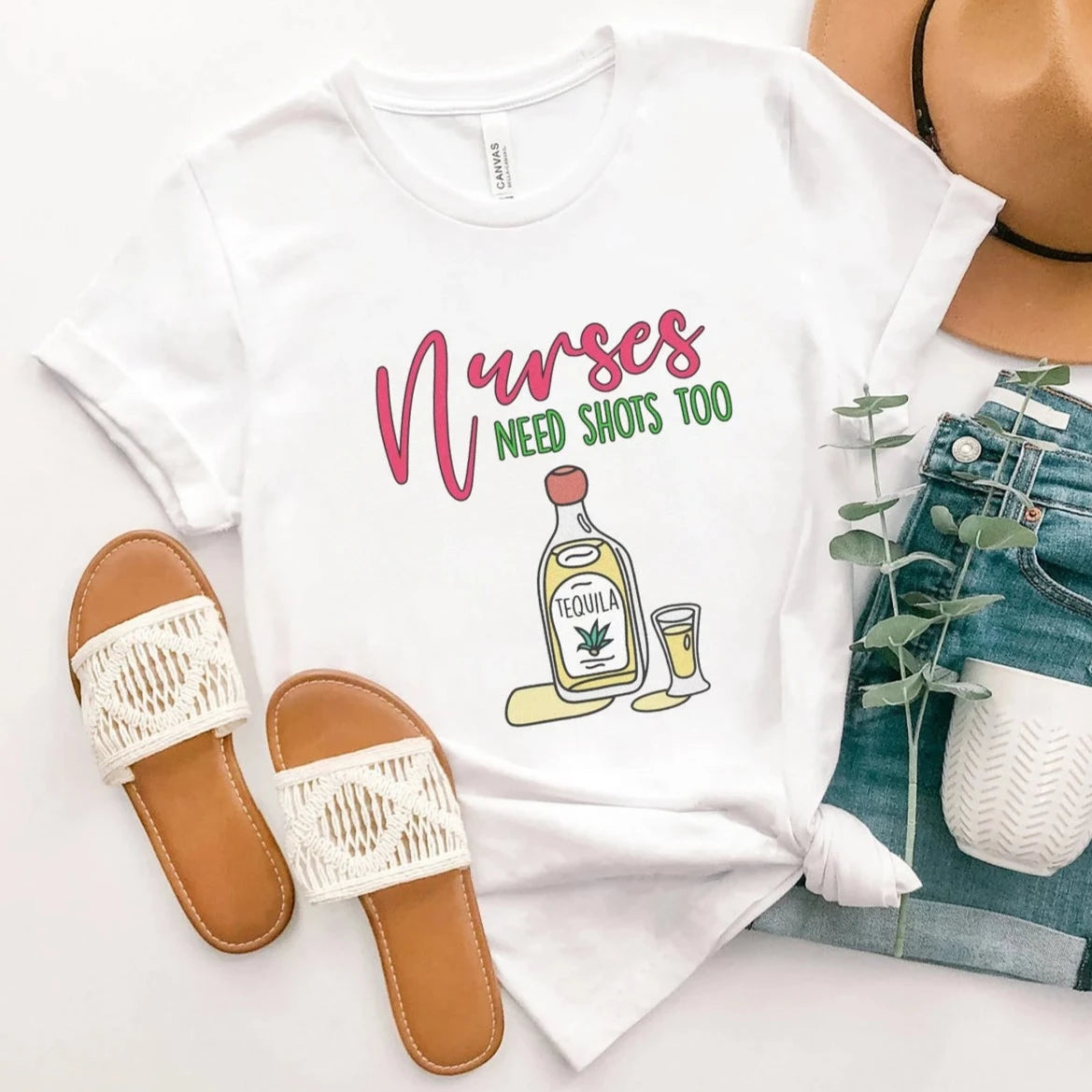 Nurses Need Shots Too Tequila T-Shirt