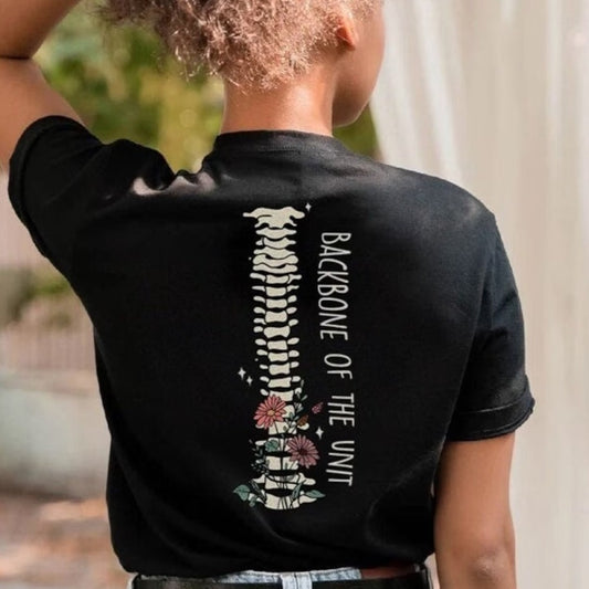 Backbone of the Unit T-Shirt (with Front Text)