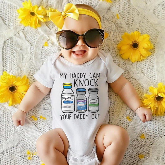 My Daddy Can Knock Your Daddy Out Baby Onesie