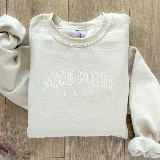 Embroidered Med Surg Sweatshirt