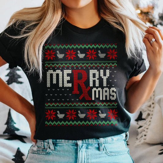 Merry Rxmas Ugly Christmas T-Shirt