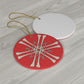 Bones Snowflake Ceramic Ornament