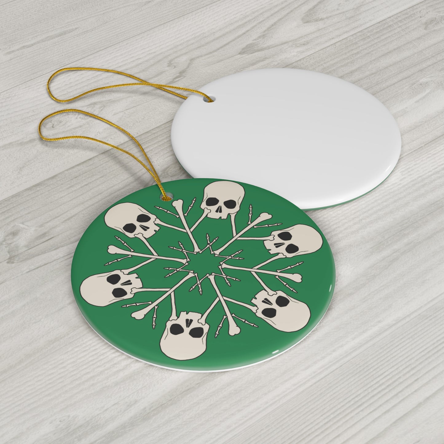 Skull & Bones Snowflake Ceramic Ornament