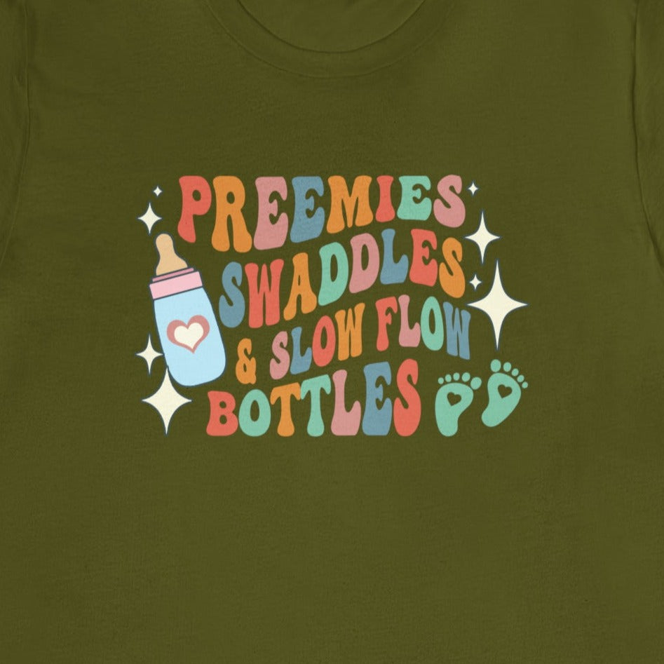 Retro Preemies, Swaddles & Slow Flow Bottles T-Shirt