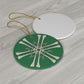 Bones Snowflake Ceramic Ornament