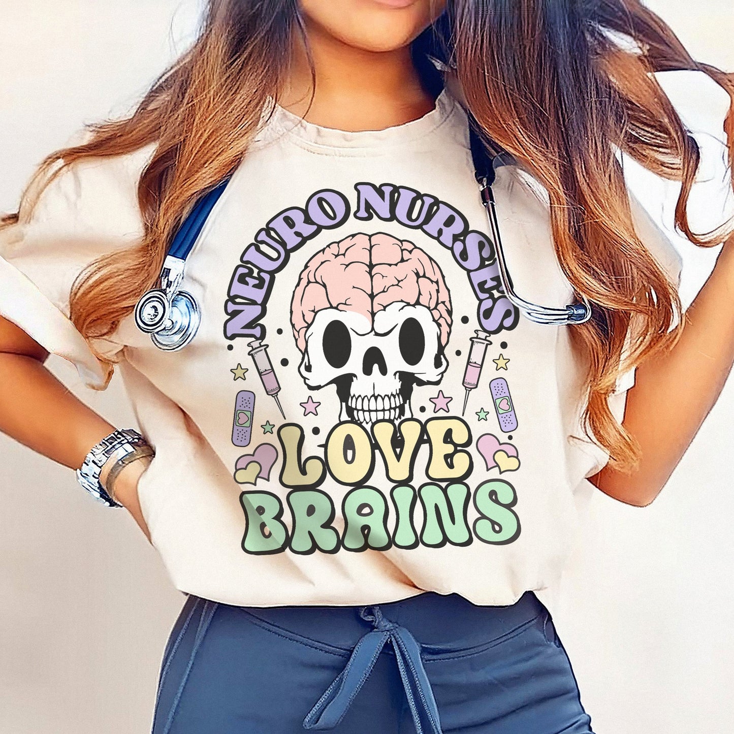 Neuro Nurses Love Brains T-Shirt