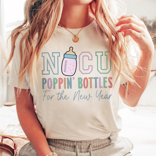 NICU Poppin' Bottles for the New Year T-Shirt