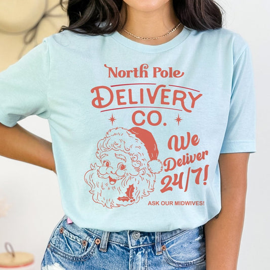 North Pole Delivery Co. Midwife T-Shirt
