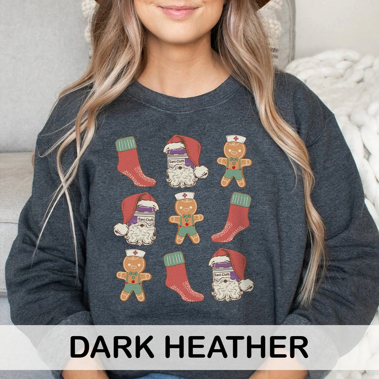 Hospital Christmas Items in a Row Sweatshirt