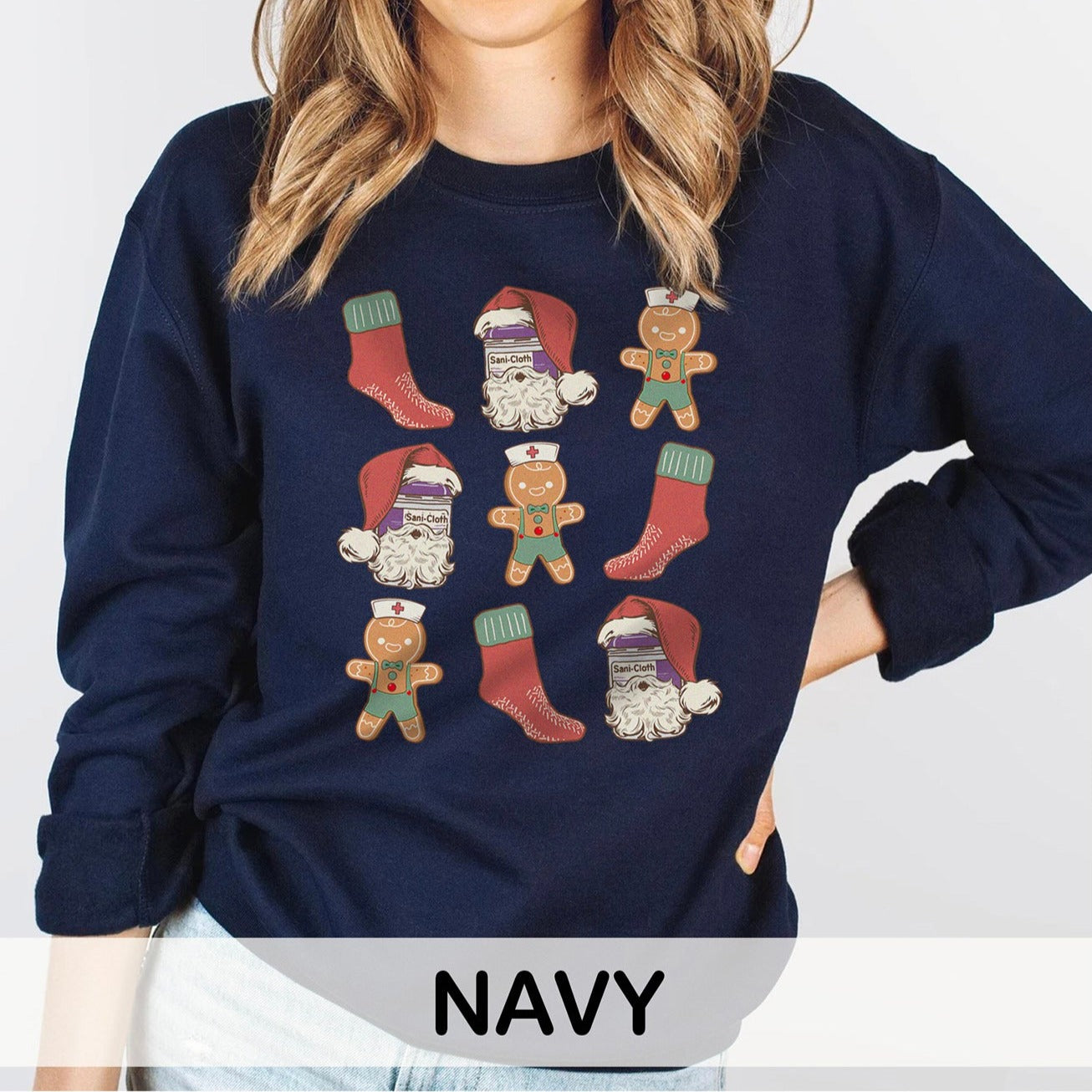 Hospital Christmas Items in a Row Sweatshirt