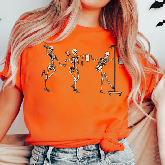 Dancing Nurse Skeletons T-Shirt