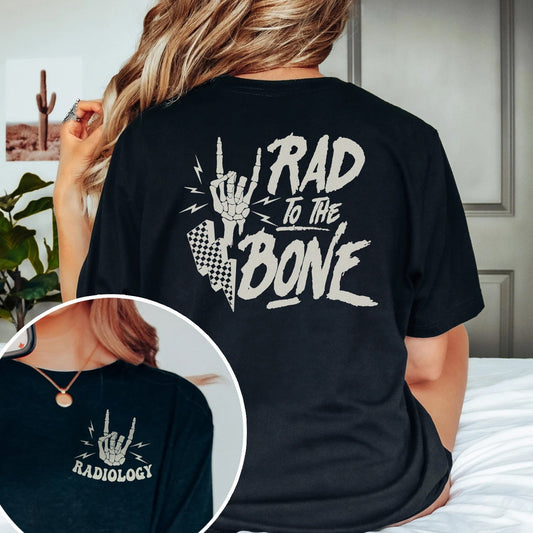 Rad to the Bone Lightning Bolt (Back Design) T-Shirt