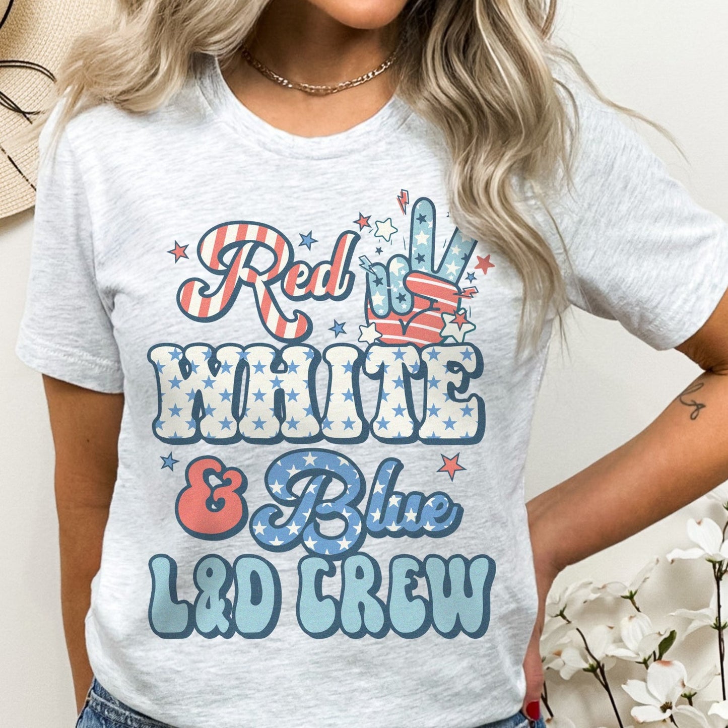 Red, White & Blue L&D Crew T-Shirt