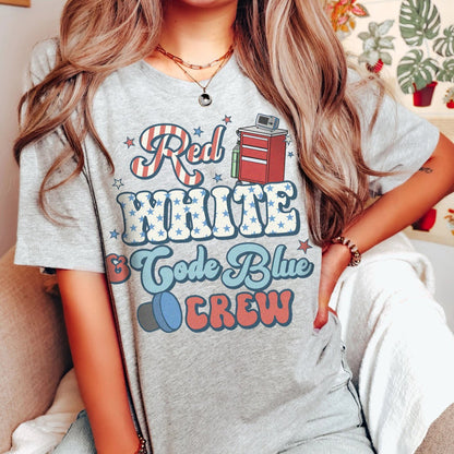 Red, White & Code Blue Crew T-Shirt