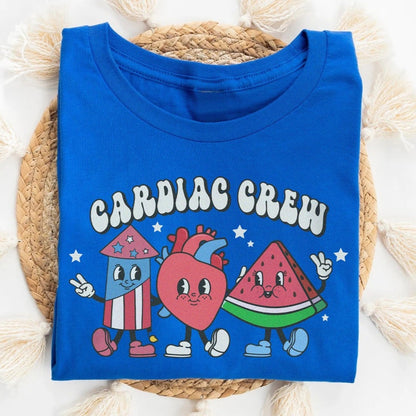 Retro Cardiac Crew July 4th T-Shirt