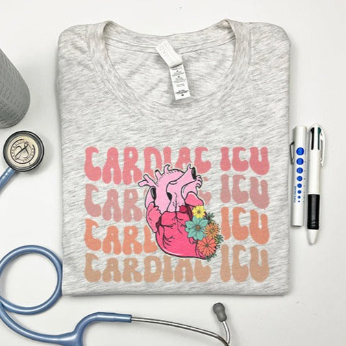 Retro Cardiac ICU Nurse T-Shirt