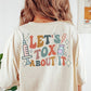 Retro Let's Tox About It (Back Design) T-Shirt