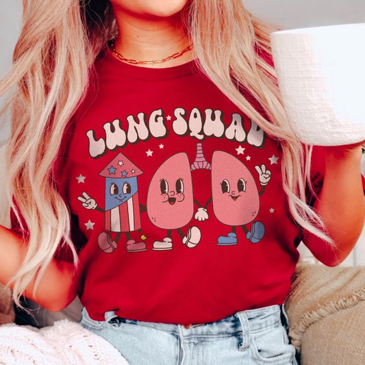 Retro Lung Squad July 4th T-Shirt