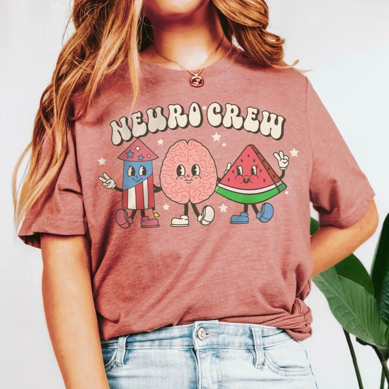 Retro Neuro Crew July 4th T-Shirt