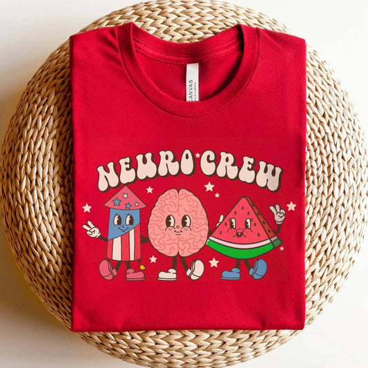 Retro Neuro Crew July 4th T-Shirt