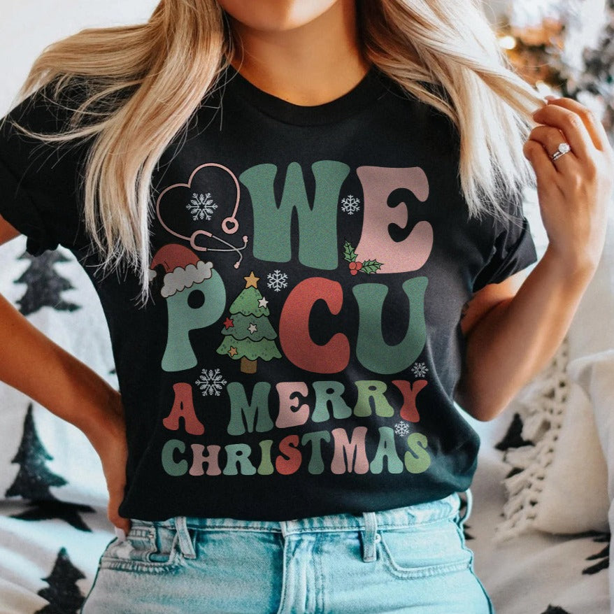 Retro We PICU a Merry Christmas T-Shirt