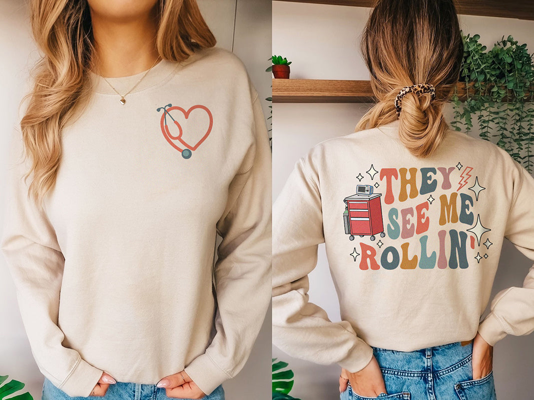 Retro See Me Rollin' Crash Cart Sweatshirt