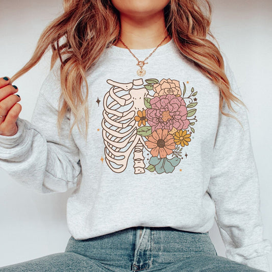 Floral Rib Cage Sweatshirt