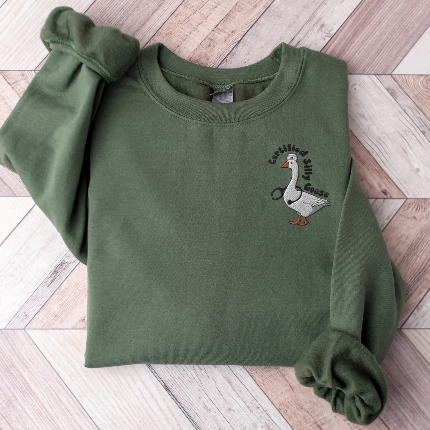 Embroidered Certified Silly Goose Sweatshirt