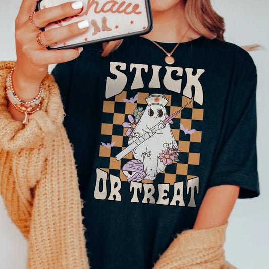 Retro Stick Or Treat T-Shirt