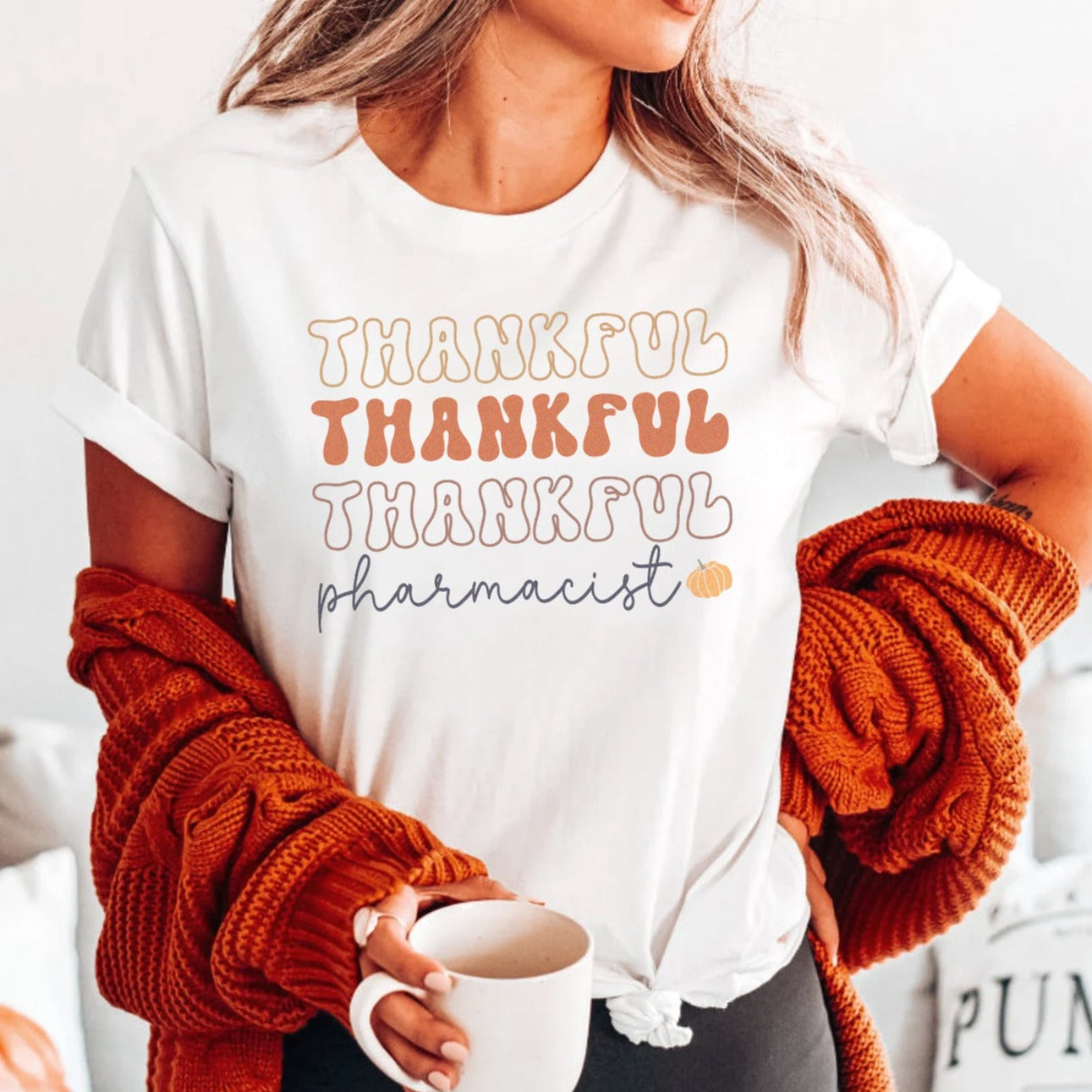 Retro Thankful Pharmacist T-Shirt