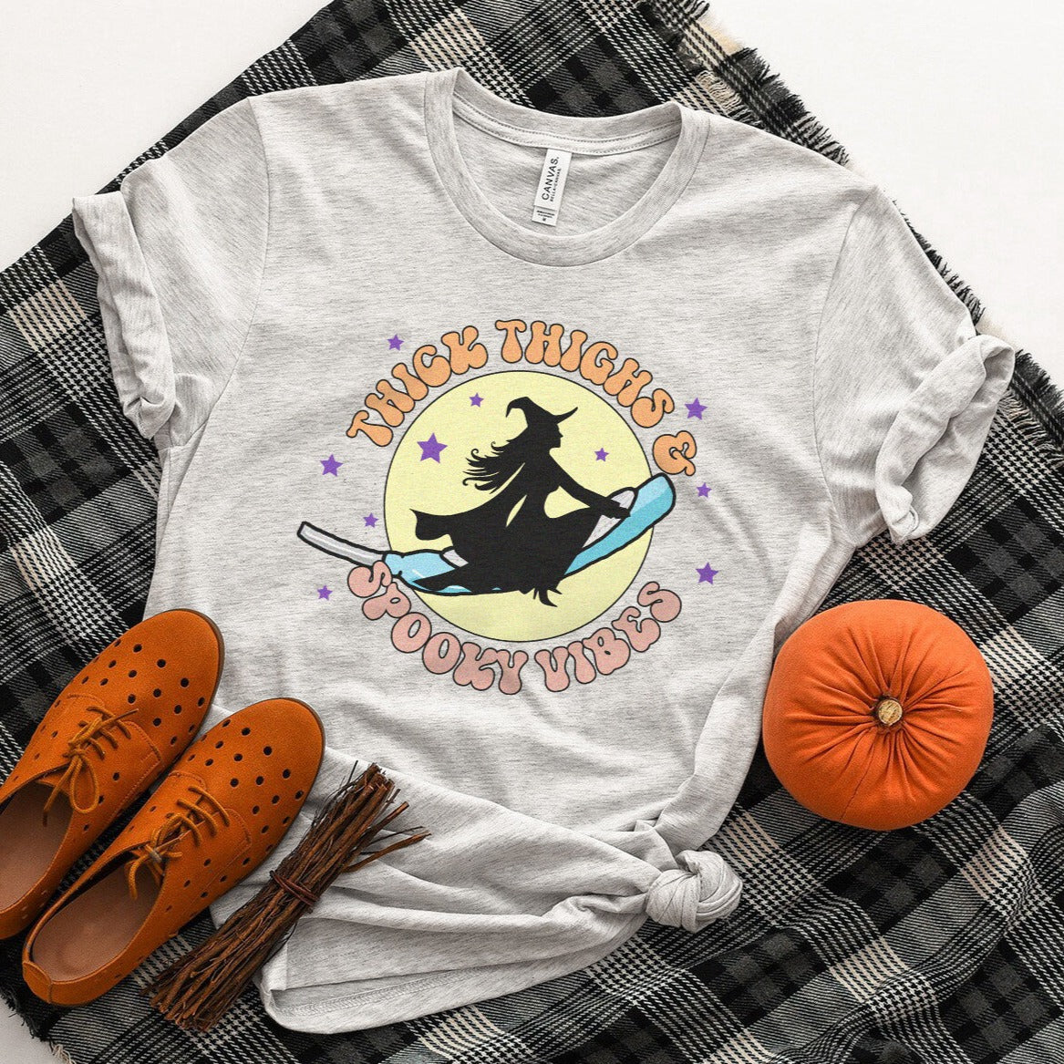 Thick Thighs and Spooky Vibes T-Shirt