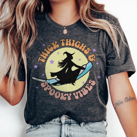Thick Thighs and Spooky Vibes T-Shirt