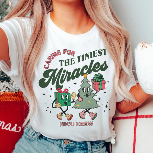 Caring for the Tiniest Miracles NICU Crew T-Shirt