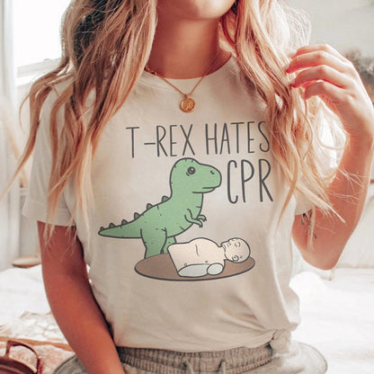 T-Rex Hates CPR T-Shirt