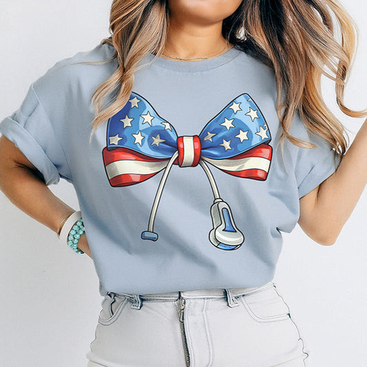 July 4th Ultrasound Bow T-Shirt