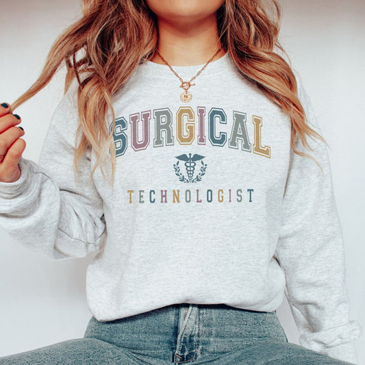 Colorful Varsity Surgical Technologist Sweatshirt